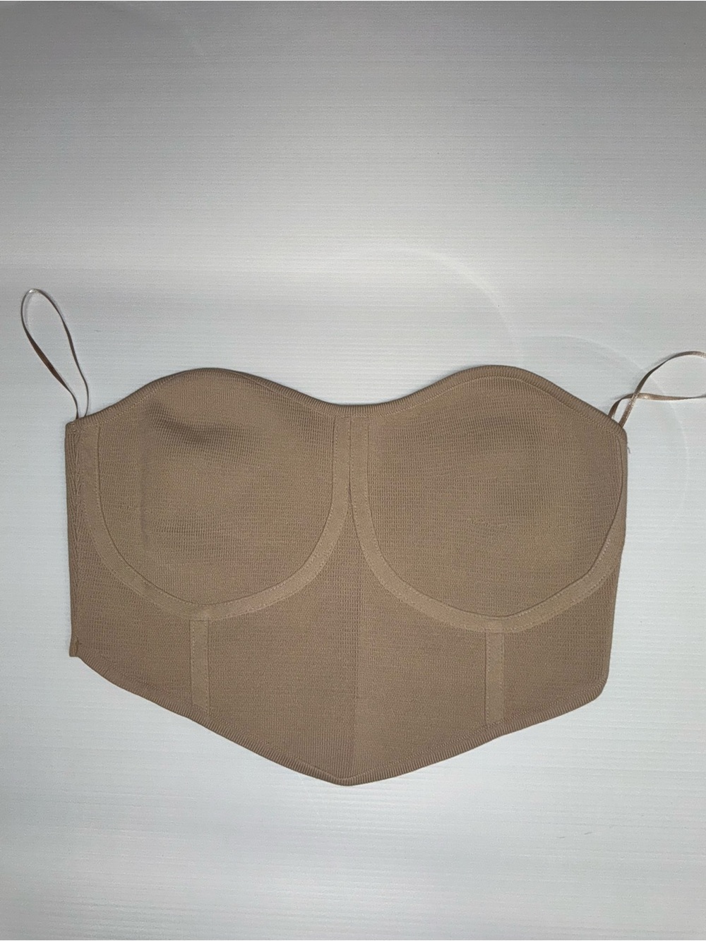 Kittenish Nude Strapless Bustier Bandeau